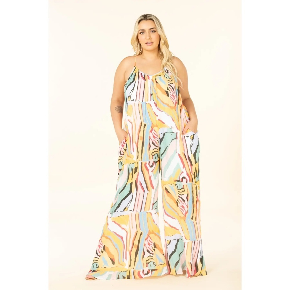 THE SANG | Abstract Print Jumpsuit (Yellow Combo)